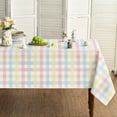 thumbnail image 1 of Easter Tablecloth 60×120 Inch Rectangular, Buffalo Plaid Spring Washable Table Cover for Party Picnic Dinner Decor, 1 of 6