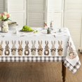 thumbnail image 1 of Easter Tablecloth 60×84 Inch Rectangular, Spring Carrots Bunny Washable Table Cover for Party Picnic Dinner Decor, 1 of 6