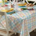 thumbnail image 1 of Easter Tablecloth Easter Table Cloth Spring Plaid Bunny Tablecloths Stain-Resistant Wrinkle Free Polyester Fabric Table Cover for Easter Decoration 60x84 Inch, 1 of 6