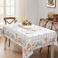 thumbnail image 1 of Easter Tablecloth Rectangle 60x120 Inch, Spring Floral Bunny Buffalo Plaid Easter Table Cloth Decor for Dinner Party Picnic, 1 of 6