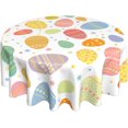 thumbnail image 1 of Easter Tablecloth Round 60 Inch Colorful Easter Egg Tablecloth Wrinkle Resistant Washable Table Cover Circular Table Cloth for Kitchen Dining Room Holiday Party Picnic Patio, 1 of 6