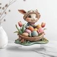 thumbnail image 1 of Easter Tabletop Decoration: 2D Visual Stand-Up Decor for Living Room, Bedroom, Festival Centerpiece, Home Holiday Ornament, 20cm Height, 1 of 8