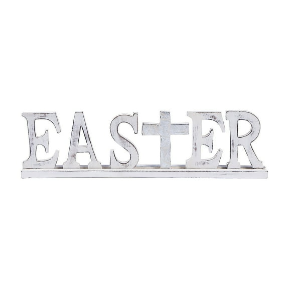Easter Tabletop With Foil Cross - Home Decor - 1 Piece
