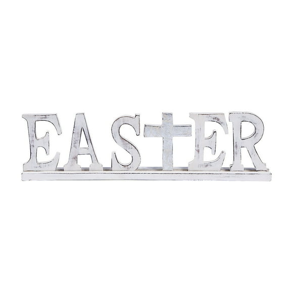 Easter Tabletop With Foil Cross - Home Decor - 1 Piece