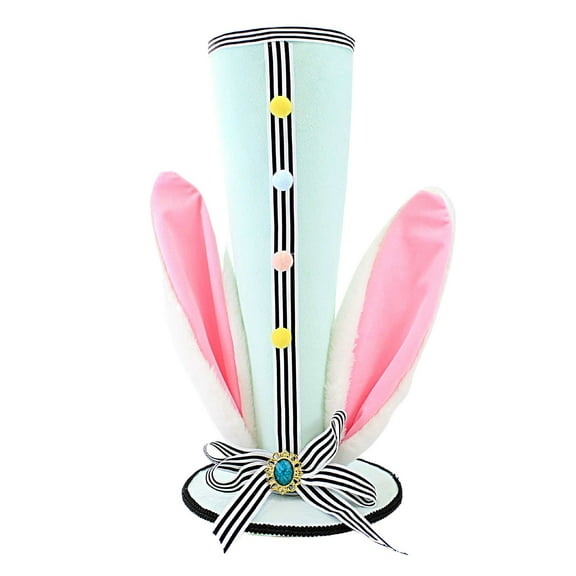 Easter Tall Tophat With Bunny Ears Polyester Rabbit Ears Broch 0808762