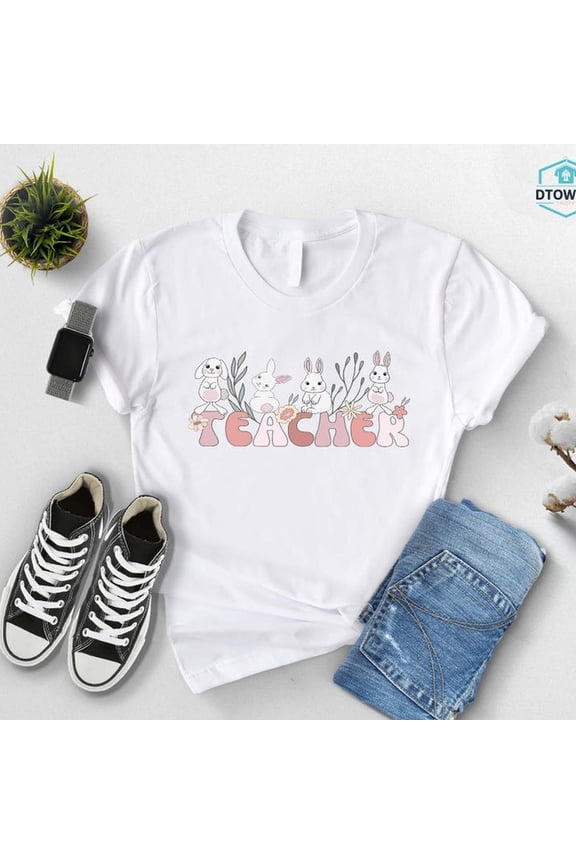 Easter TeaC1her Graphic T1EE, R Floral School S1Hirt, H1oliday Gift