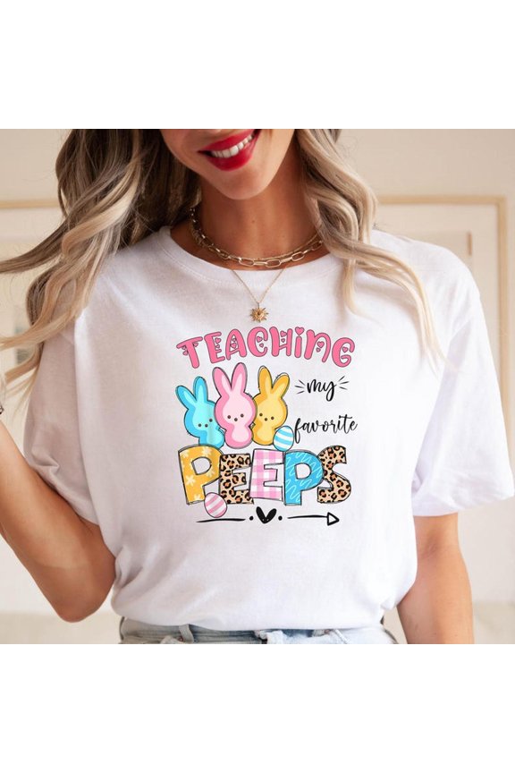 Easter TeaC1her S1Hirt Teaching My Favorite P1eeps T1EE