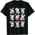 thumbnail image 1 of Easter Teacher Cute Bunny Reding Books Librarian Bookworm T-Shirt men and women can wear, black, white, gifts, 1 of 4