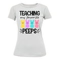 thumbnail image 1 of Easter Teaching My Favorite Peeps Egg Hunting Christian School Event Women's T-shirt, M, White, 1 of 5