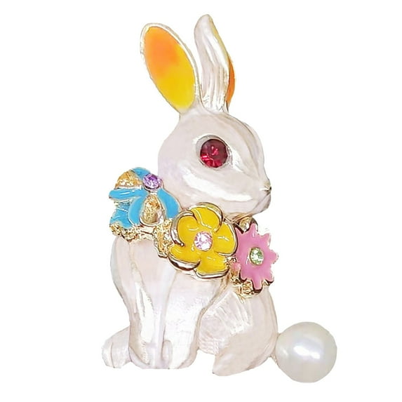 Easter Thanksgiving Cute Rabbit Brooch, Alloy+Enamel Oil Design, Multicolor, Unisex, Suitable for Clothing/Backpacks, Holiday Gift (1 Piece)