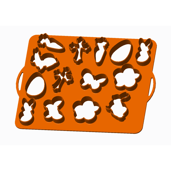 Easter Theme Mini Shape Multi Cutter with 7 unique shapes ( 1.75 each shape )