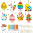 thumbnail image 1 of Easter Window Art Craft, 342pcs Easter Glue Painting Set Easter Paint Sun Catchers Easter Window Painting Craft for Easter Party Decorations Easter Day Decorations Ornament Painting Activities, 1 of 8
