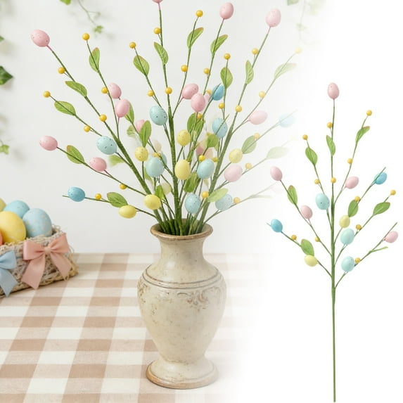 Easter-Themed Artificial Greenery Stem â DIY Decor (Multi-Style, 11.-22.04in)
