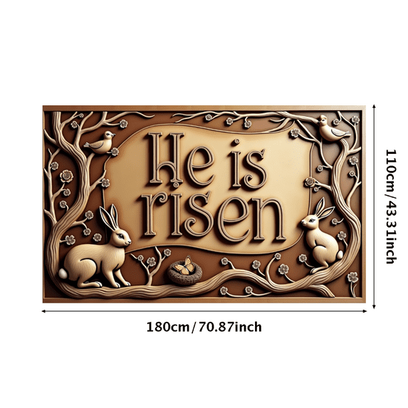 Easter Themed Banner with Hummingbirds Flowers and Butterflies He is Risen Backdrop Background Decor Party Supplies Photography Props Easter Celebration Church Events Spring Decorations