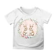 thumbnail image 1 of Easter Themed Casual Short Sleeve Printed Tee for Girls Comfortable Spring Holiday Top Size:12-13 Years, 1 of 4