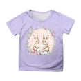 thumbnail image 1 of Easter Themed Casual Short Sleeve Printed Tee for Girls Playful Holiday Top Oversized T-shirts Basic Cute Tees Crewneck Casual Tops, 1 of 4