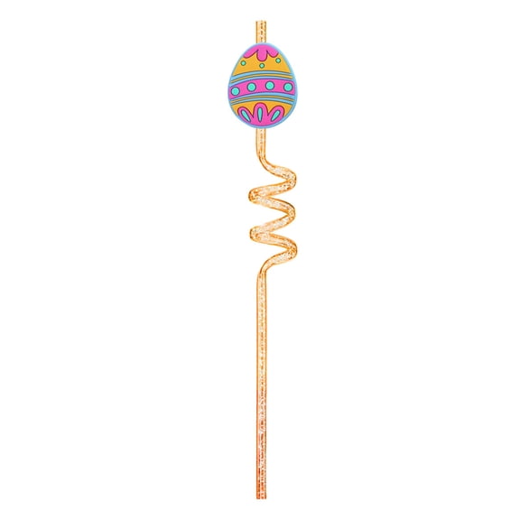 Easter Themed Drinking Straws Easter Party Drinking Colorful Decorative For Holiday Celebrations And Festivities For Kids And Adults D - 10.63"