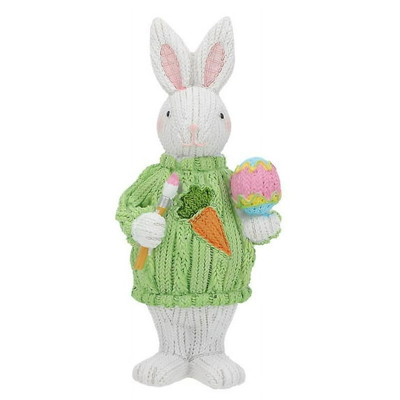 Easter Themed Rabbit Statue Adornment Weaving Effect Bunny Ornament Desktop Decoration