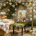 thumbnail image 1 of Easter Themed Stool Cover with Bunny and Egg Pattern - Washable Polyester Seat Protector for Dining Chairs and Home Decor, 1 of 7