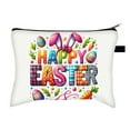 thumbnail image 1 of Easter Themed Storage Organizer Pouch - Large Capacity Lightweight Portable With Easy Carry Handle For Storing Stationery Lipsticks Cosmetics Small Daily Items - For Women Girls, 1 of 5