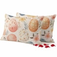 thumbnail image 1 of Easter Throw Pillow Covers 12x20 Inch Set of 2 Easter Eggs Decorative Pillow Covers Flower Colorful Egg Leaves Cushion Cover Pillowcase for Sofa Couch Bed Home Decor, 1 of 9