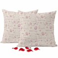 thumbnail image 1 of Easter Throw Pillow Covers 16x16 Inch Set of 2 Easter Eggs Bunny Decorative Pillow Covers Bow Rabbit Pink Spring Floral Cushion Cover Pillowcase for Sofa Couch Bed Home Decor, 1 of 9
