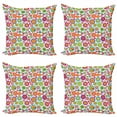 thumbnail image 1 of Ambesonne Easter Throw Pillow Cover 4 Pack, Colorful Camomiles, 18", Multicolor, 1 of 2