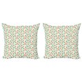 thumbnail image 1 of Ambesonne Easter Throw Pillow Cover 2 Pack, Orange Carrots Eggs Dots, 24", Multicolor, 1 of 2
