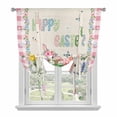 thumbnail image 1 of Easter Tie Up Curtains for Windows, Adjustable Balloon Window Shades, Spring Bunny Botanical Flowers Herbs Eggs Plaid Kitchen Window Treatments Adjustable Roll Up Curtain for Basement/Nursery 52"x45", 1 of 8