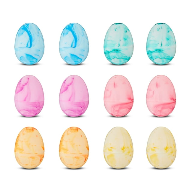 Easter Multicolor Tie-Dye Plastic Fillable Eggs, 1.5 in, 12 Count, by Way To Celebrate