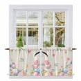 thumbnail image 1 of Easter Tier Curtains 36 Inch Length, Country Spring Rabbit Feet Eggs Botanical Flowers Cafe Short Curtains for Bathroom Over Sink, Small Kitchen Curtain Light Filtering Drapes 2 Panels 27.5"Wx36"L, 1 of 8
