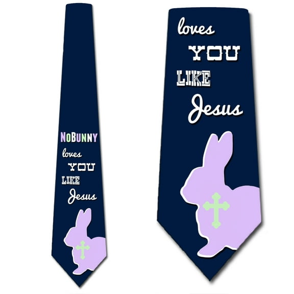 Easter Ties Mens Holiday Religious Necktie by Three Rooker