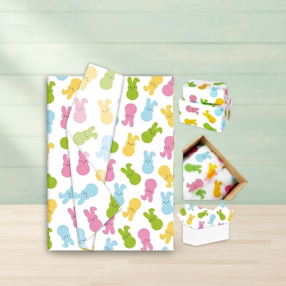 Easter Tissue Paper Pastel Bunny Rabbit Gift Wrapping Paper Spring Decorative Art Paper for DIY Crafts Party Decorations
