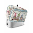thumbnail image 1 of Easter Toaster Cover 4 Slice, Large Kitchen Appliance Covers, Spring Rabbit Ear Gnomes Eggs Floral Lattice Toaster Oven Cover with Loop, Bread Machine Cover Polyester Dust Cover Protection, 1 of 4