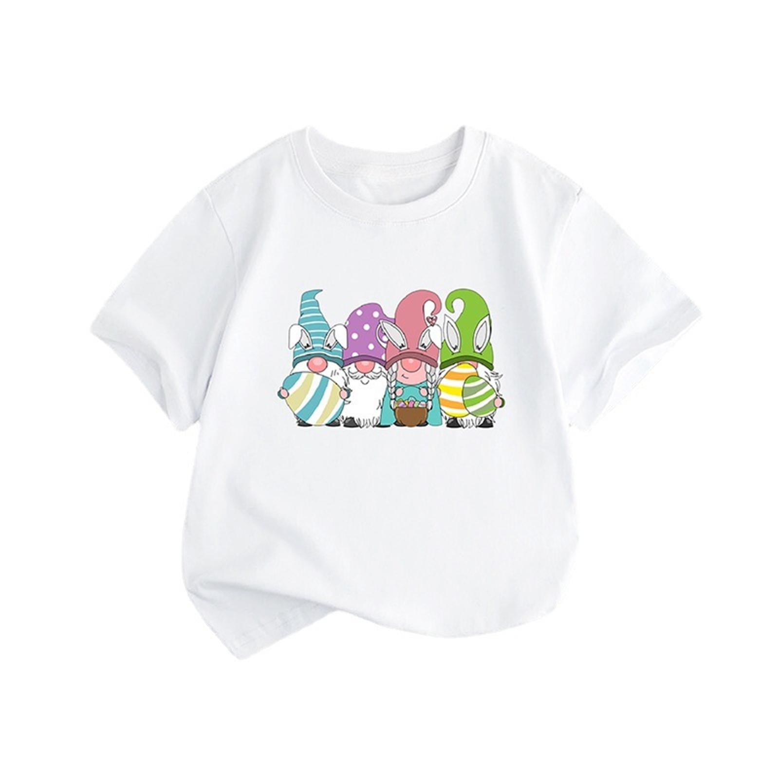 Happy Easter Bunny T-Shirt For Women - Cute Rabbit Graphic Tee, Short Sleeve Holiday Top - View #2