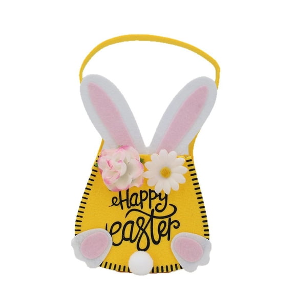 Easter Tote Bag, Basket, Rabbit Decoration, Simple Storage Bag