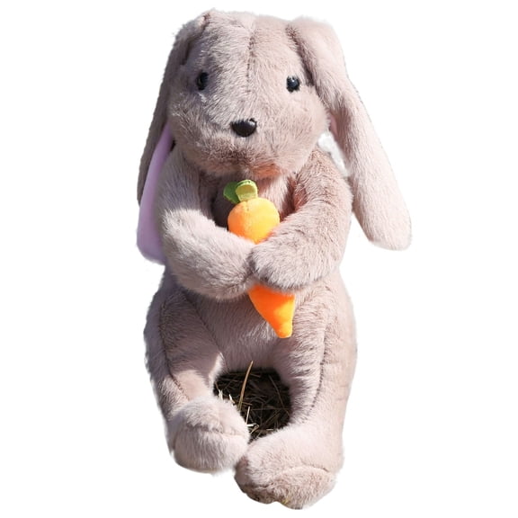 Easter Toy - Adorable 20cm Bunny Stuffed Animal Rabbit Doll with Carrot Soft Toy for Kids for Birthdays and Parties