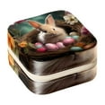 thumbnail image 1 of Easter Travel Portable Jewelry Box - Square Organizer Box with Bracelet Holder, Earring Organizer – Store Rings, Earrings, Necklaces, Bracelets, and More! Suitable for Girls and Women, 1 of 6
