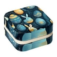 thumbnail image 1 of Easter Travel Portable Jewelry Organizer: Square Jewelry Box Storage Case and Display for Rings, Earrings, Necklaces, Bracelets, and More - Suitable for Girls and Women, 1 of 6