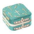 thumbnail image 1 of Easter Travel Portable Jewelry Organizer: Square Jewelry Box Storage Case and Display for Rings, Earrings, Necklaces, Bracelets, and More - Suitable for Girls and Women, 1 of 6