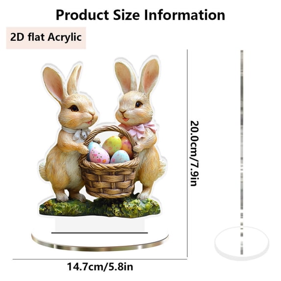 Easter Tree Decorations, Acrylic Hanging Ornaments, Religious Spring Easter Eggs Bunny Sheep Lamb Cross for Small Tree Party ( 6x8 in )
