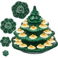thumbnail image 1 of Easter Tree Deviled Egg Holder | 8 Inch Easter Trees Deviled Egg Platter | 26 Hole Cute Tree Devileds Eggs Tray Serving Plates for Parties | 4 Tier Trees Devileds Eggs Storage Container Carrier, 1 of 7