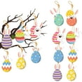 thumbnail image 1 of Easter Tree Ornaments 8pc Set - Colorful Hanging Easter Decorations for Trees, Baskets, Crafts, and Party Favors, Perfect for Home, Kitchen, and Office Easter Decor, 1 of 5