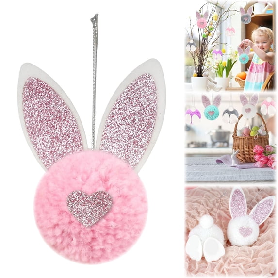 Easter Tree Ornaments - Plush Bunny Butt and Ears Design Hanging Ornaments for Easter Basket Spring Decor Party Home Decorations(G)
