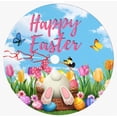 thumbnail image 1 of Easter Tree Skirt 36 Inch, Easter Colorful Eggs Cute Bunny Spring Flowers Grass Suede Xmas Tree Skirt Suitable for Easter Holiday Party Decoration Indoor Outdoor, 1 of 6