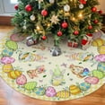 thumbnail image 1 of Easter Tree Skirt Bunny Eggs, Happy Easter Rabbit Gnome Xmas Tree Skirts Mat 36 Inch, Holiday Party Indoor Home Decor, 1 of 6