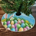 thumbnail image 1 of Easter Tree Skirt Spring Easter Egg Bunny Christmas Tree Tree Skirt Easter Family Home Party Easter Party Tree Skirt 122cm Easter Decorations for Home Home Decor, 1 of 4