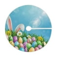 thumbnail image 1 of Easter Tree Skirt Spring Easter Egg Bunny Christmas Tree Tree Skirt Easter Family Home Party Easter Party Tree Skirt (B), 1 of 4