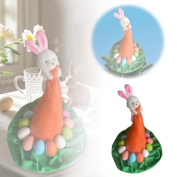 Easter Tree Topper Decorative Ornament with Festive Spring Bunny and Colorful Egg Designs for Holiday Celebration Easter Decoration
