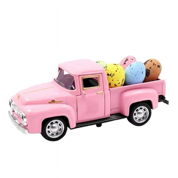 Easter Truck with Eggs Metal Antique Truck Decor Vintage Farmhouse Truck Spring Handma y23130